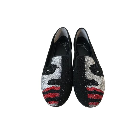 Giuseppe Zanotti Joker Crystal Embellished Loafers Size 36 (US 5.5) - Picture 1 of 7